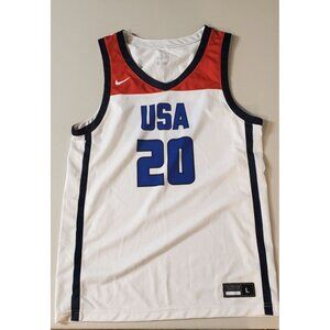 Nike USA Basketball Mens Jersey #20 Pinnacle Legend (White/Red/Black) Large